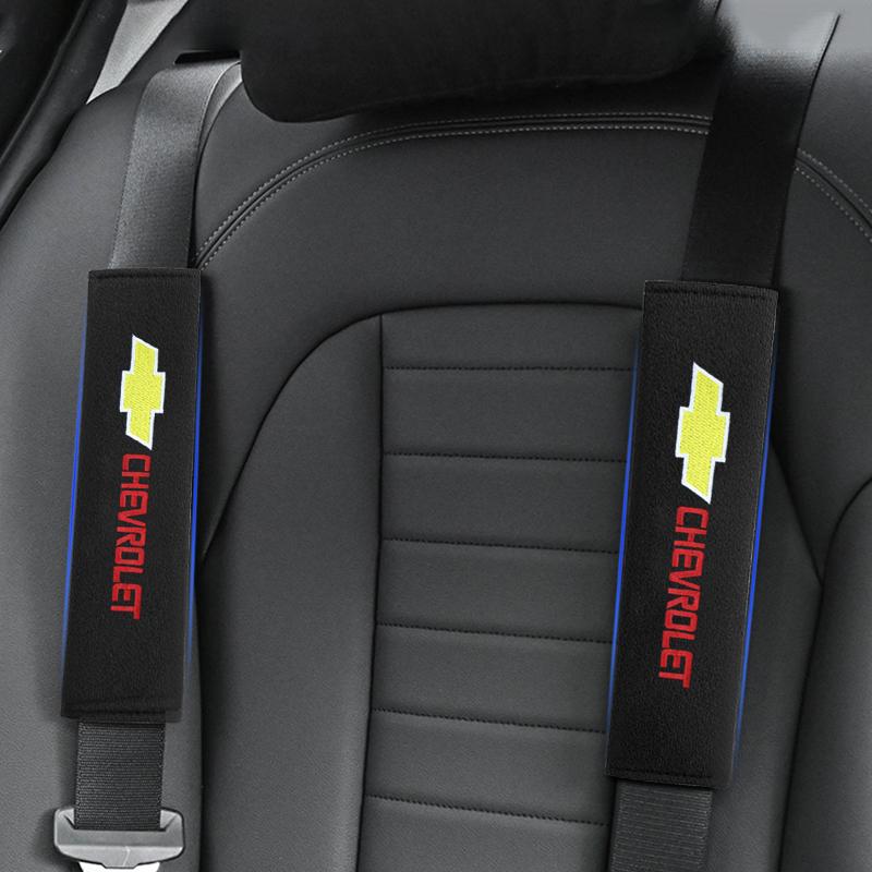 2Pcs Car Safety Belt Shoulder Cover Pad Plush Seat Belt Shoulder For Chevrolet Colorado Cruze Spark Captiva Malibu Trax Aveo