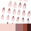 Maillard Brown 3D Almond Wearable False Nails - European & American Hot-Selling Nail Art Tips
