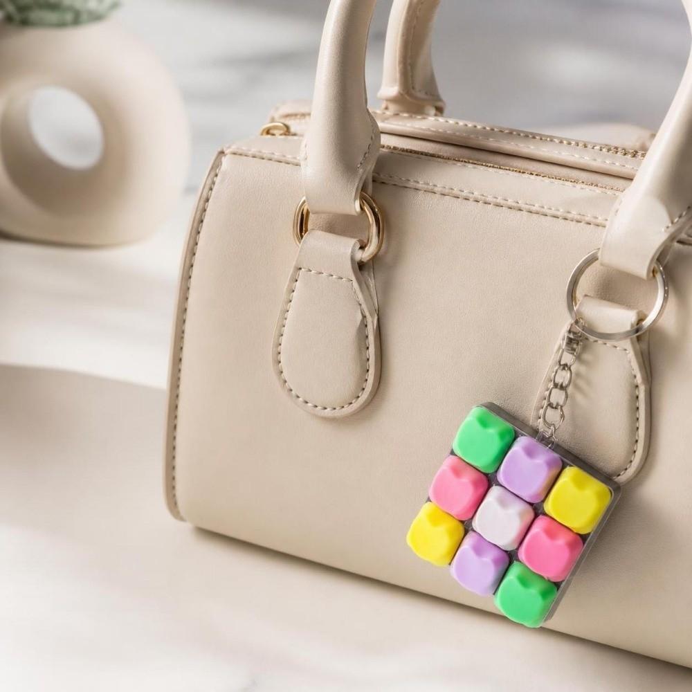 Pendant Keyboard Clicker Keychain 9 Keys Fidget Clicker Toy Fashion Bag Key Decor Office Use