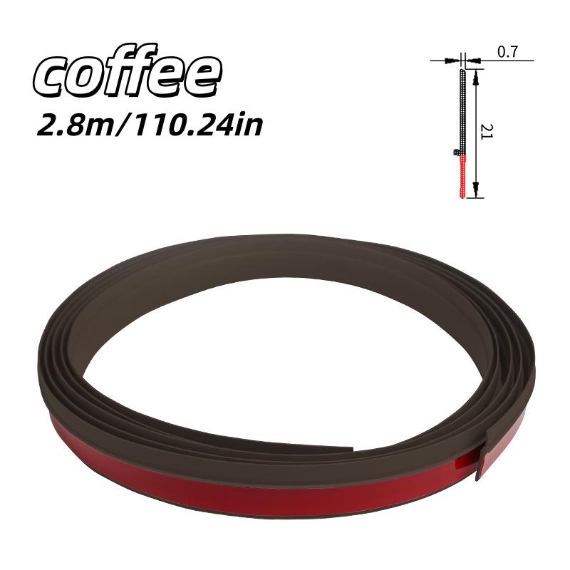 1pc 2.8m/110.24in Closet and cabinet seals, dust strips, double door dust seals,Cabinet door self-adhesive sealing strip 2.8m