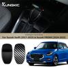 For Suzuki SWIFT 2017-2025 Suzuki Fronx 2024 2025 Glossy Black Carbon Fiber Style ABS Car Gear Shift Knob Handle Sticker