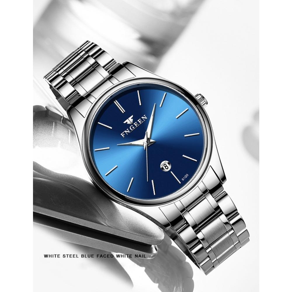 Men's Watch Brand Light Luxury Stainless Steel Calendar Waterproof Men's Business Leisure Fashion Quartz Watch