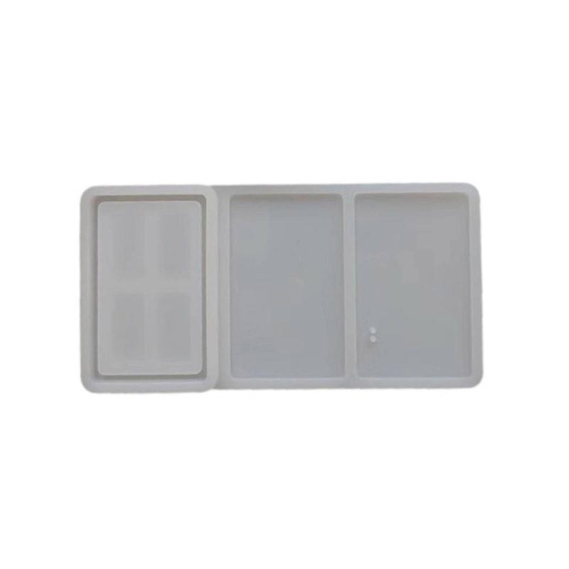 DIY High Definition Transparent Moulds Flowing Sand Goo Card Brick Silicone Mold Unique Decorations Making Resin Mold