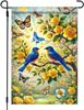Summer Garden Ag 12x18 Double Sided, Small Burlap Seasonal Blue Bird Oral Outdoor Garden Ags Summer Decorations Yard F SSL