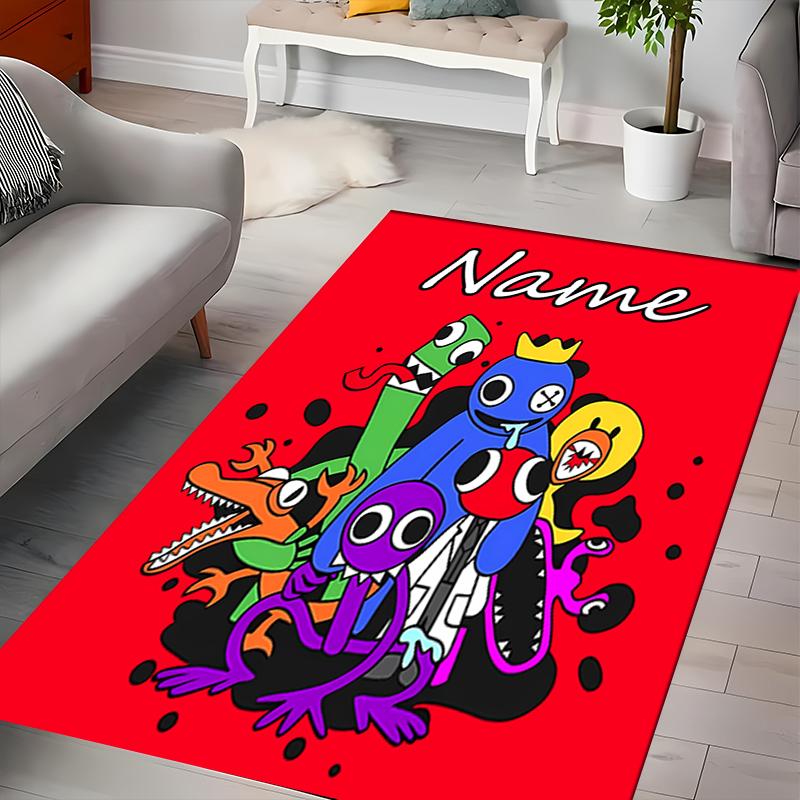 Custom Personalization Rainbow Friends Area Rug - Perfect For Kitchen, Bathroom,Laundry Room Decor Large Size Available,Gift All Seasons