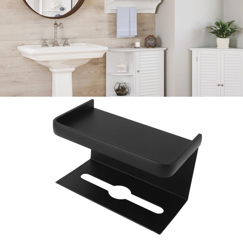 Toilet Paper Holder Wall Mount Tissue Roll Storage Rack Aluminum Tissue Dispenser for Bathroom Washroom