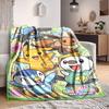1pc Pokemon Blanket Lightweight Flannel Blanket Throw Blanket For Sofa, Bed, Travel, Camping, Livingroom, Office, Couch