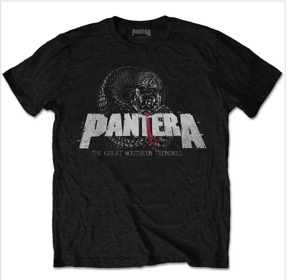 Pantera Snake Logo Black Unisex Tshirt New Music Merchandise L