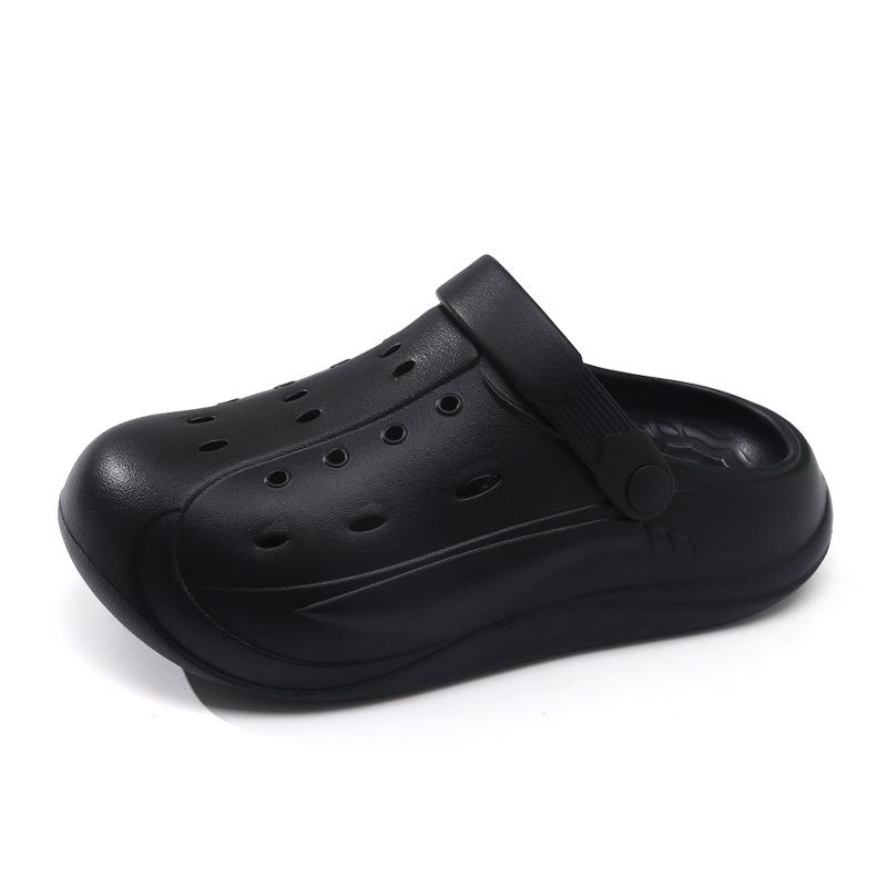 Baotou hole shoes women's thick-soled heightened non-slip slippers EVA wear-resistant and non-smelly feet outdoor beach breathable sandals