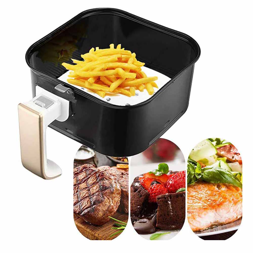 100 stuks 7/8/9 inch Airfryer Liners Geperforeerde antiaanbakmat Stomen Bakken Koken Witte pot Olie Papier Accessoires