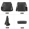 Men's Vertical Leather Crossbody Bag 22 x 6 x 25.5cm