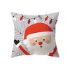 Merry Christmas Cute Santa Claus Snowman Print Pattern Cushion Cover Home Living Room Sofa Decoration Pillow