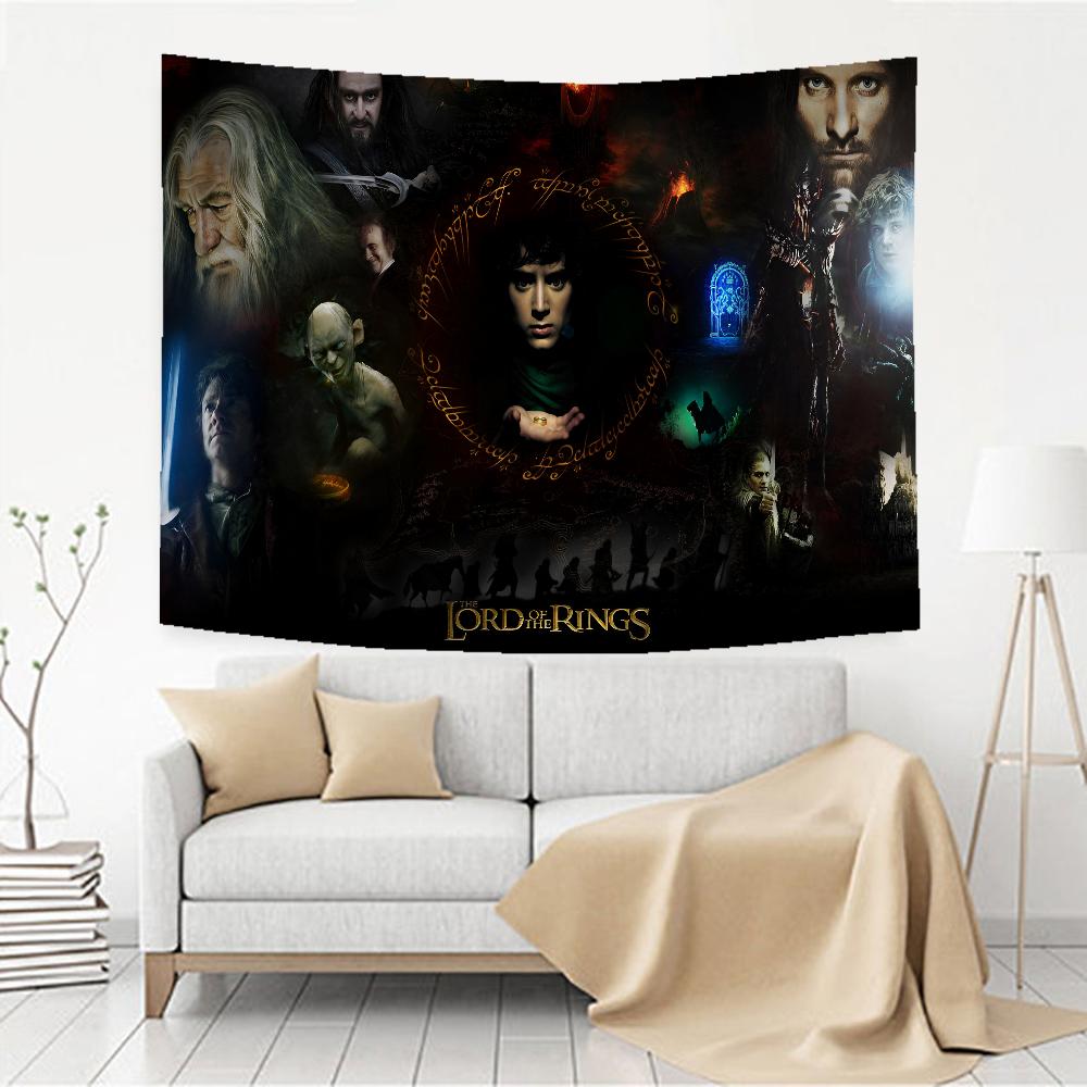 L-Lord Of The Rings H-Hobbit Anime Tapestry Hippie Flower Wall Carpets Dorm Decor Cheap Hippie Wall Hanging