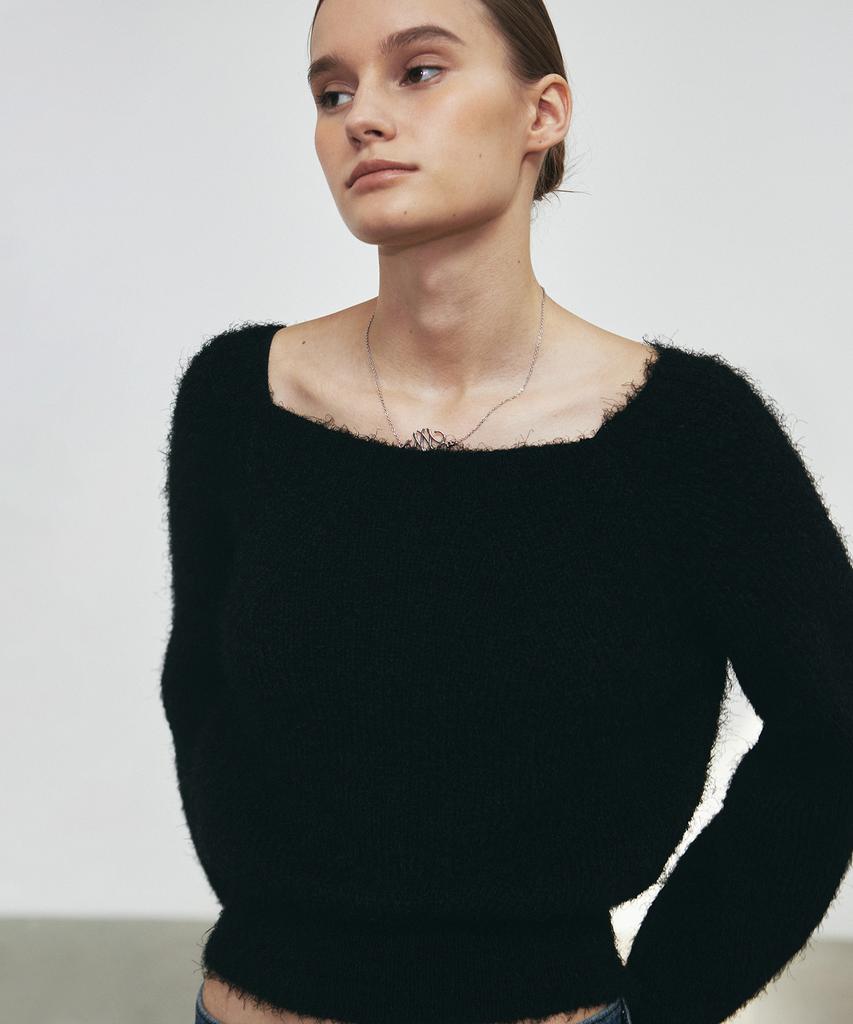 Nigaennikol Angora Pullover Knit_Black