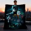 1pc Batman, Joker Outdoor Flannel Throw Blanket Soft, Lightweight & Warm for Sofa, Office