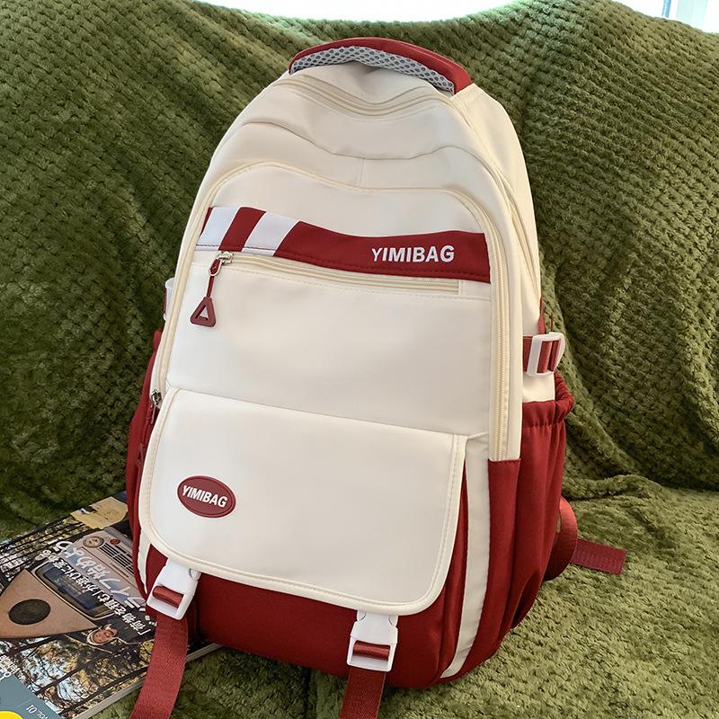 Children's Elementary School Students Junior High School Students High School Students Girls Boys Contrasting Color Large Capacity Backpack
