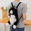 Striped Pattern Stuffed Animal Daypack Lovable Simulation Cat Bag Cat Plush Backpack  Home Decor