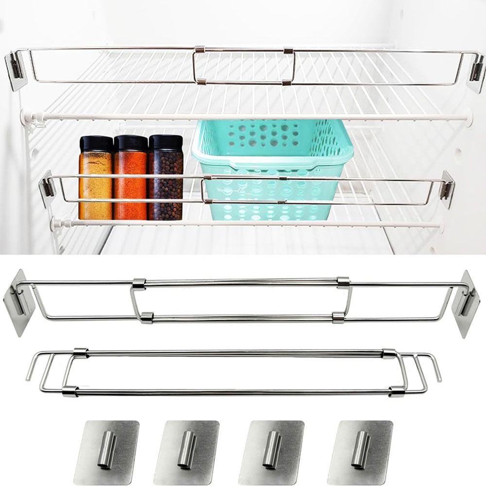 Stainless Steel Rv Refrigerator Tension Rods Adjustable RV Secure Bars Telescopic RV Fridge Rod