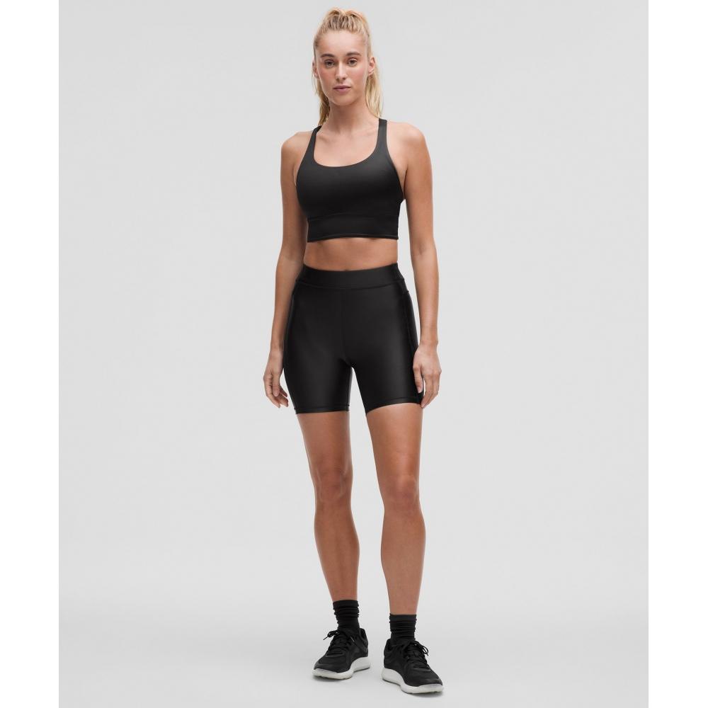 Lululemon Satin Shine High Rise Short 6  Black