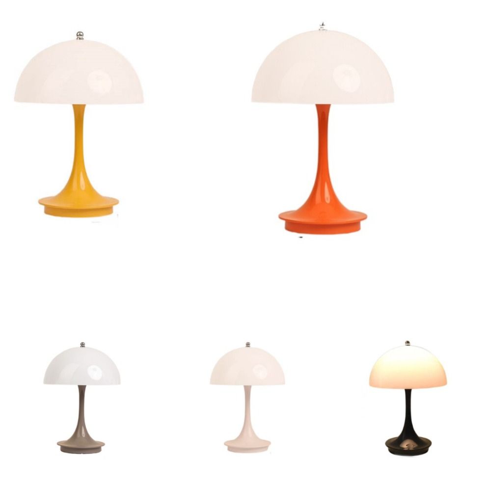 High-end Mushroom Table Lamp Rechargeable Bedroom Decorative Light Simple Desk Lamp  LED Decoration