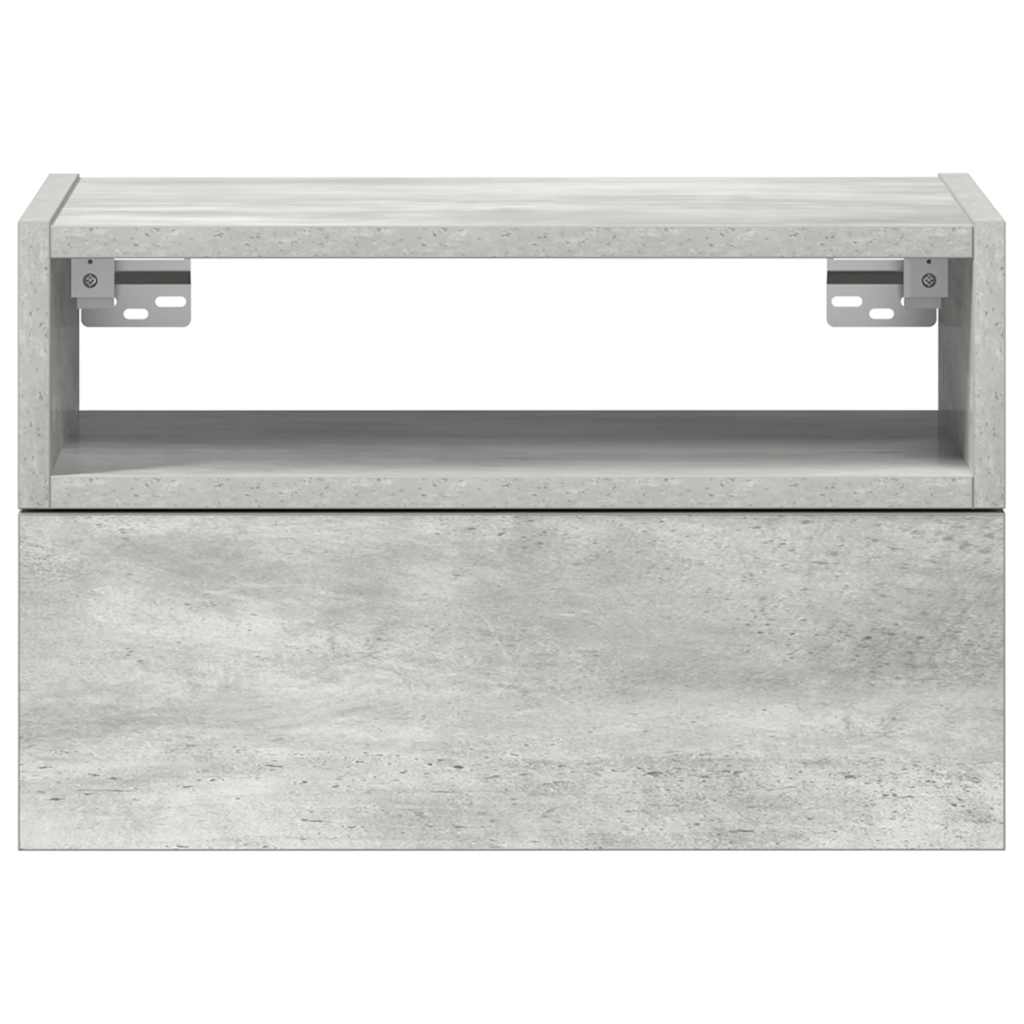 Vidaxl Wisząca Szafka Nocna, Szarość Betonu, 45X26X28,5 Cm