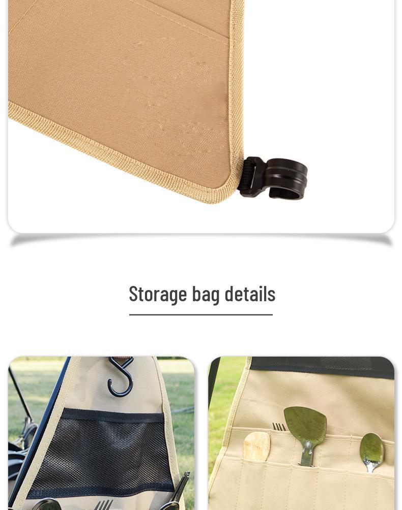 Portable Outdoor Camping Triangle Hanging Bag Cutlery Organizer