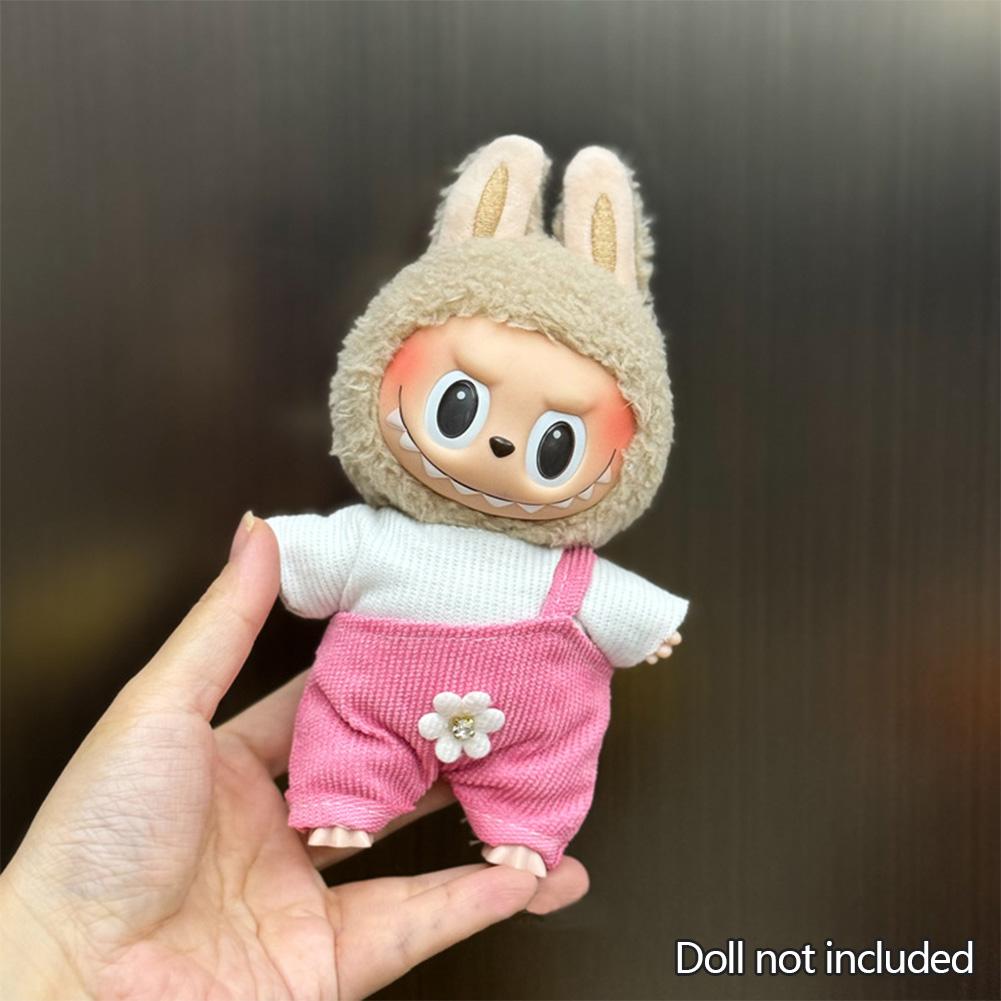 Pro 17 cm Labubu Oblečení pro panenky Módní Oblečení Mikiny Oblečení pro panenky Barevně sladěné Mikiny Panenky Doplňky Roztomilé dekorace Malé utěrky