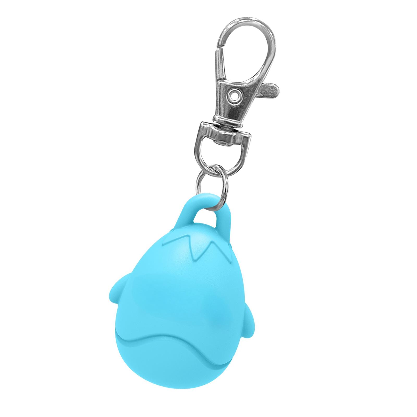 

Colorful Lip Balm Keychain Holder Reusable Silicone Bottle Cap Cover Stylish Bag Charm For Daily Use синий