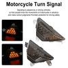 Frezon Motorcycle LED Front Turn Signal Light for Kawasaki Ninja 250/300/400/650/1000 ZX6R (Black)