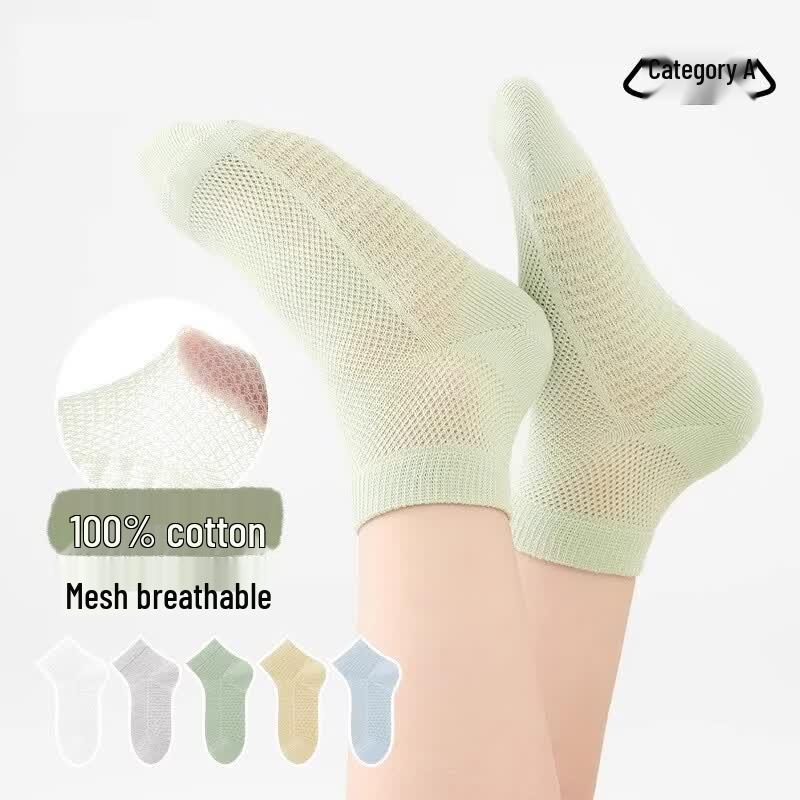 Mao Ren Kids Breathable Cotton Ankle Socks M