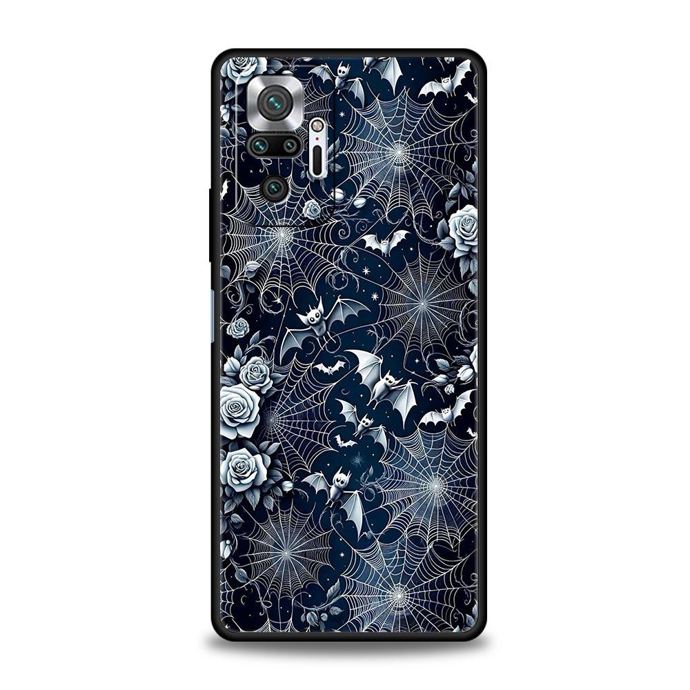 Spider Web Phone Case Cover for Redmi 14C 10C Note 15 14 13 12 10 11 K40 Pro Plus 5G Soft TPU Shockproof Shell Fundas Capas Bags