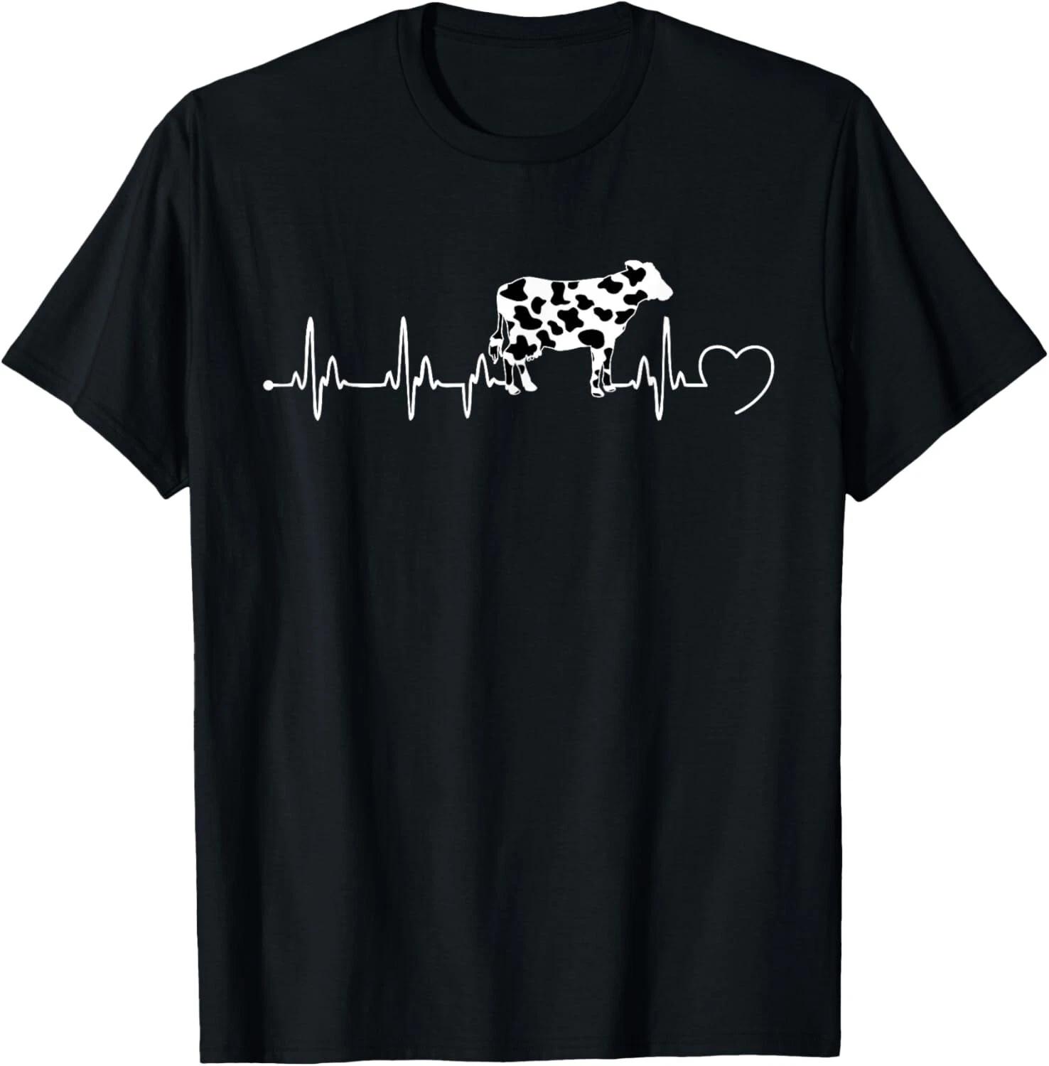 

Cow Heartbeat Cow Print for Cow Lovers Gift Unisex T-Shirt XL