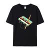 2026 Summer Trendy Roundneck Tshirt  80s Tapestry Pencil  Versatile Short Sleeve for Adults and Children
