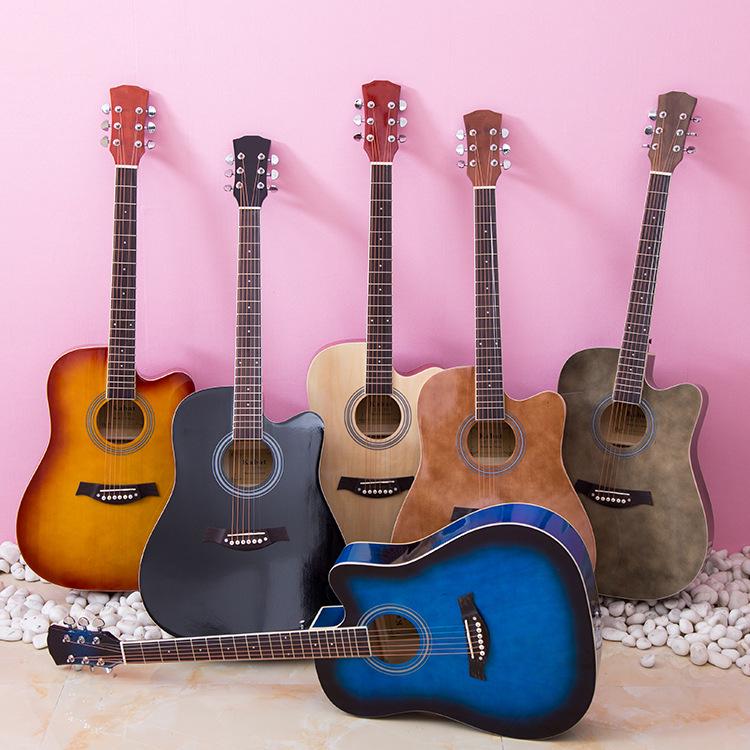 41-Inch Solid Spruce Top Folk Guitar with Cutaway and Matte Finish