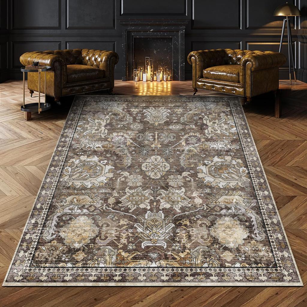 Bohemian Style Carpet Living Room Coffee Table Mat Bedroom Bedside Rug Non-slip Thickened Carpet Warmth Home Decor