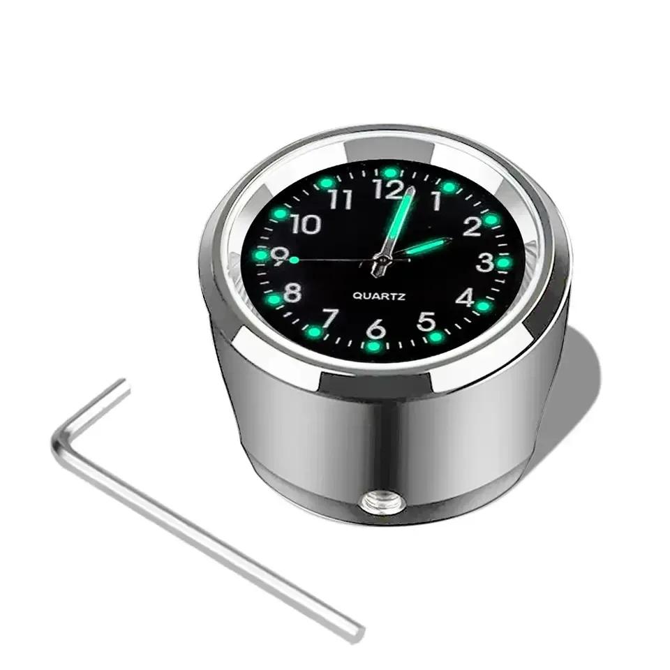 Motorcycle Quartz Watch Aluminum Luminous Clock Universal Bicycle Handlebar Mount Clock Time Display Waterproof Moto Accessories