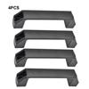 4PCS Black Nylon Plastic Door Grab Handles Heavy Duty Durable Replacement for Motorhome Caravan Boats RV Accessories