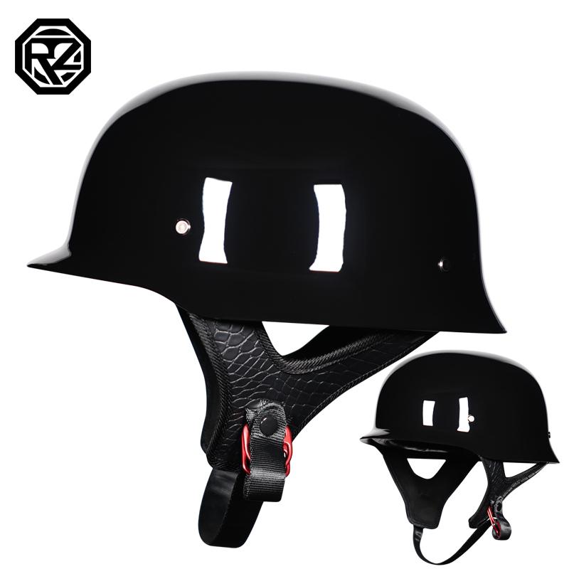 Motorcycle Retro Helmet World War II German-style Steel Helmet ABS Cruising Half Helmet