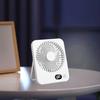 Portable Desk Fan Battery Operated Standing Rechargeable 1200mAh Fan with Digital Display Ultra-Quiet