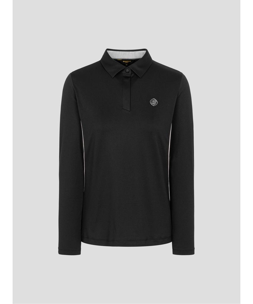 BEANPOLE GOLF [B_Under] Women'S Texture Mix Collar Long Sleeve T-Shirt Black
