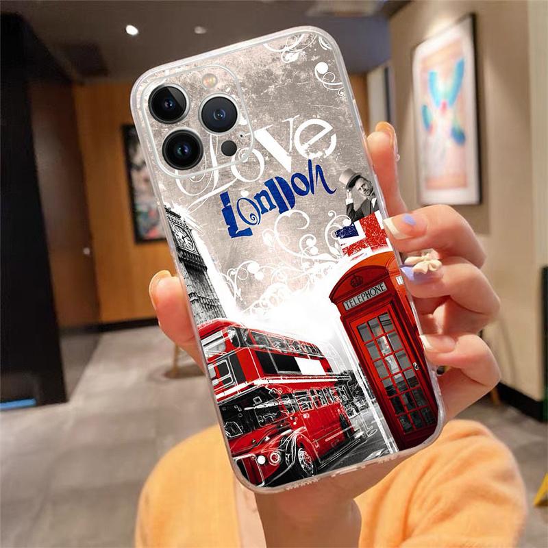 London aesthetics Phone Case Carcasa Funda For iPhone 17 Pro Max Air 16 15 14 13 Pro Max 15 16 Pro 15Plus Case