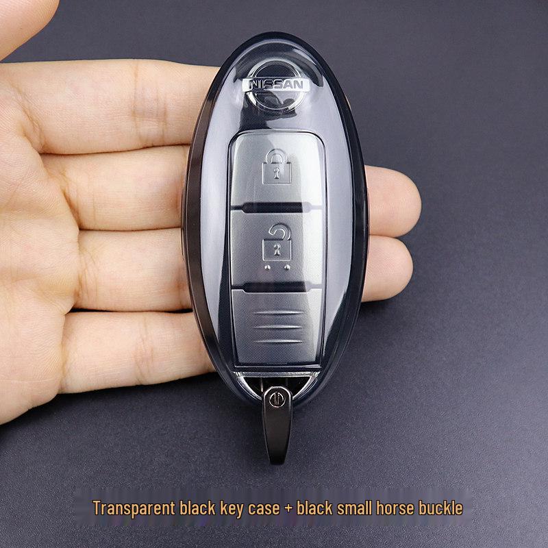 Nissan Schlüsselhülle: Ultradünn, Transparent, Passt für Qashqai, Sylphy, Tiida, X-Trail, Kicks, Terra, Navara, Teana.