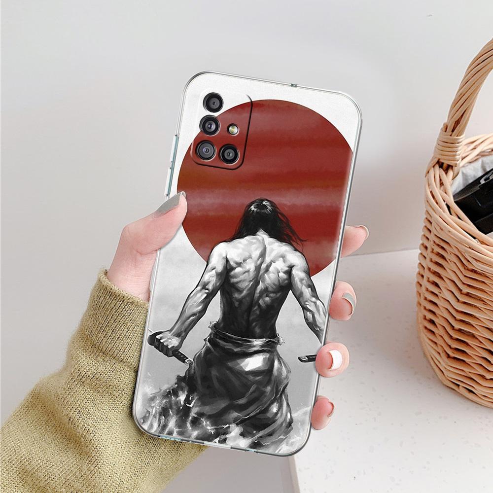 Case For Samsung A15 A13 A35 A55 A51 A71 A41 A31 A21S A03S A05 A17 A23 A25 A33 A53 A73 5G A07 4G Cover Japanese Bushido Samurai