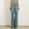 BCBG Fringe Detail Denim Pants Straight B5f7p356