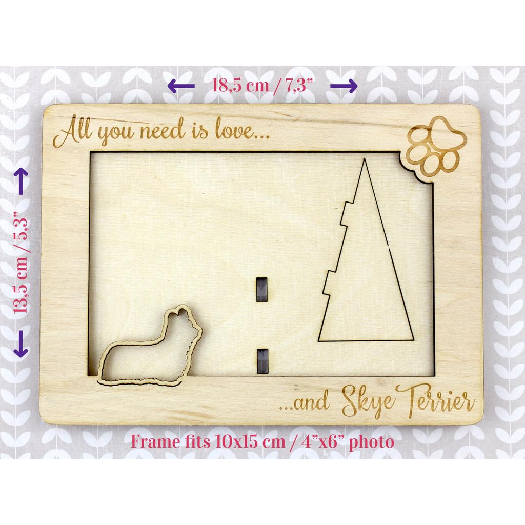 Silky Terrier - Photo frame, engraved wooden frame, a lovely gadget for the dog lover by Art-Dog