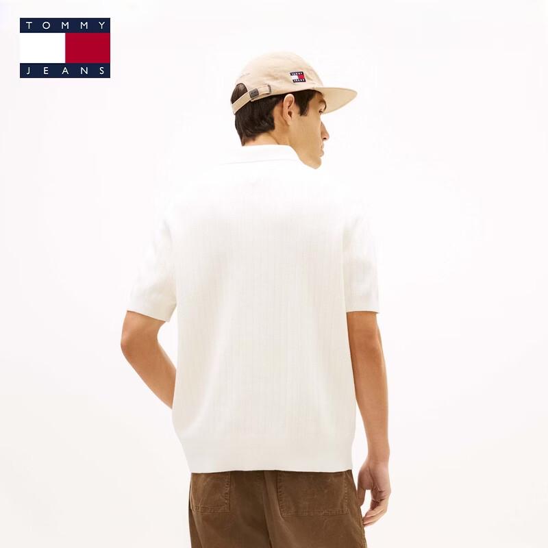 Tommy Jeans Unisex Color-Block Short Sleeve Polo Knit Shirt