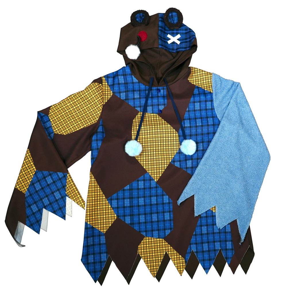 Clearstone Neo Zombie Cosplay Halloween Broken Bear Unisex Blue