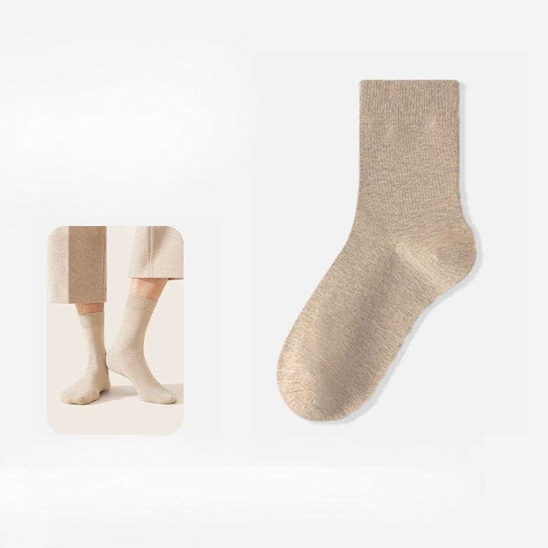 Men's Autumn Pure Cotton Anti-odor Boneless Sports Mid Calf Socks