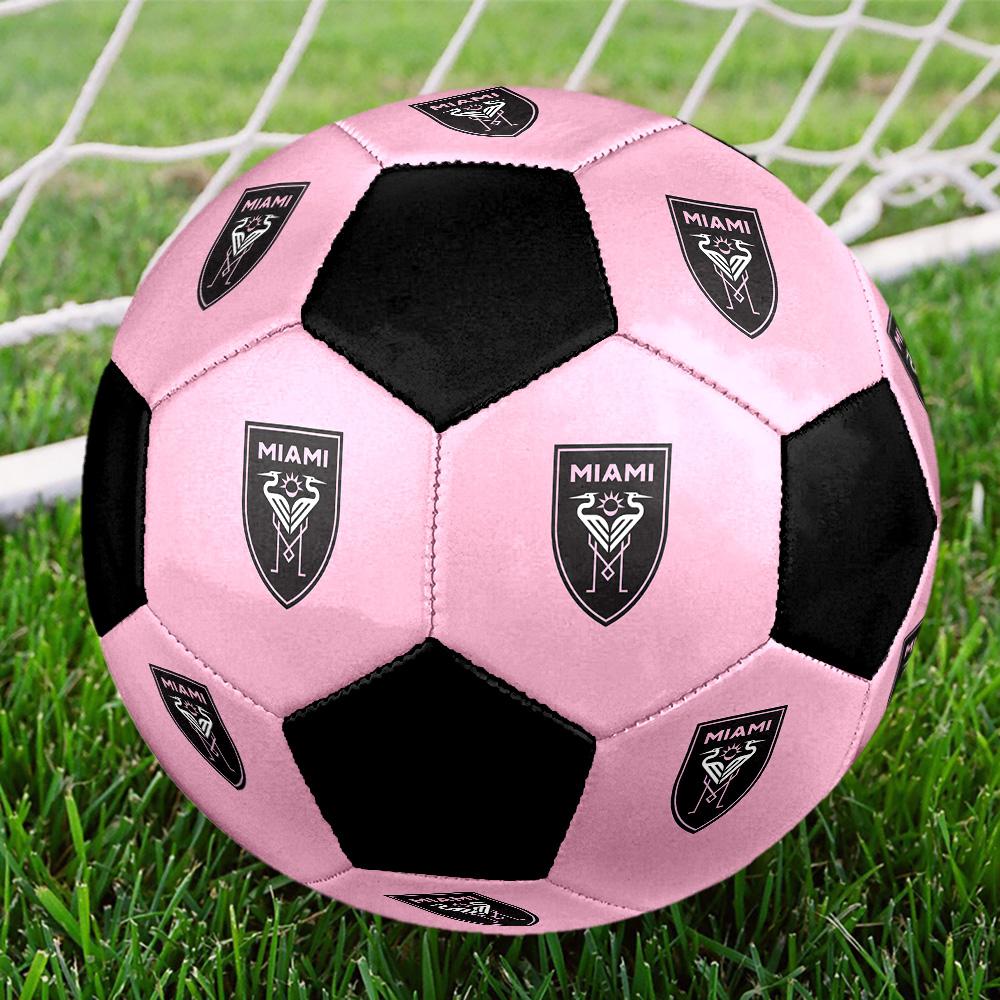 Inter Miami CF Soccer Ball Colorful All Ages Machine Stitched PVC Competition Ready Durable High-Bounce.SIZE5
