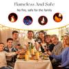 PChero Waterproof LED Candle Lights, Relaxing Warm White Light for Baths, Safe, Energy-Saving, with Remote Control, Suitable for Outdoors, Camping,